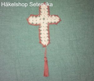 Religiöses Lesezeichen Kreuz mit Quaste